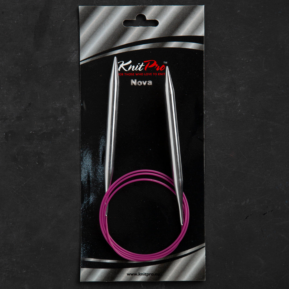 KnitPro Nova Metal 8 Mm 100 Cm Metal Mor Misinalı Şiş - 11359